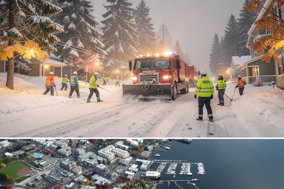 Grocery Store Parking Lot Snow Removal in Kirkland, King County, WA - Grocery store lots in Western Washington see the most winter demand from late November through February, spiking before every...
