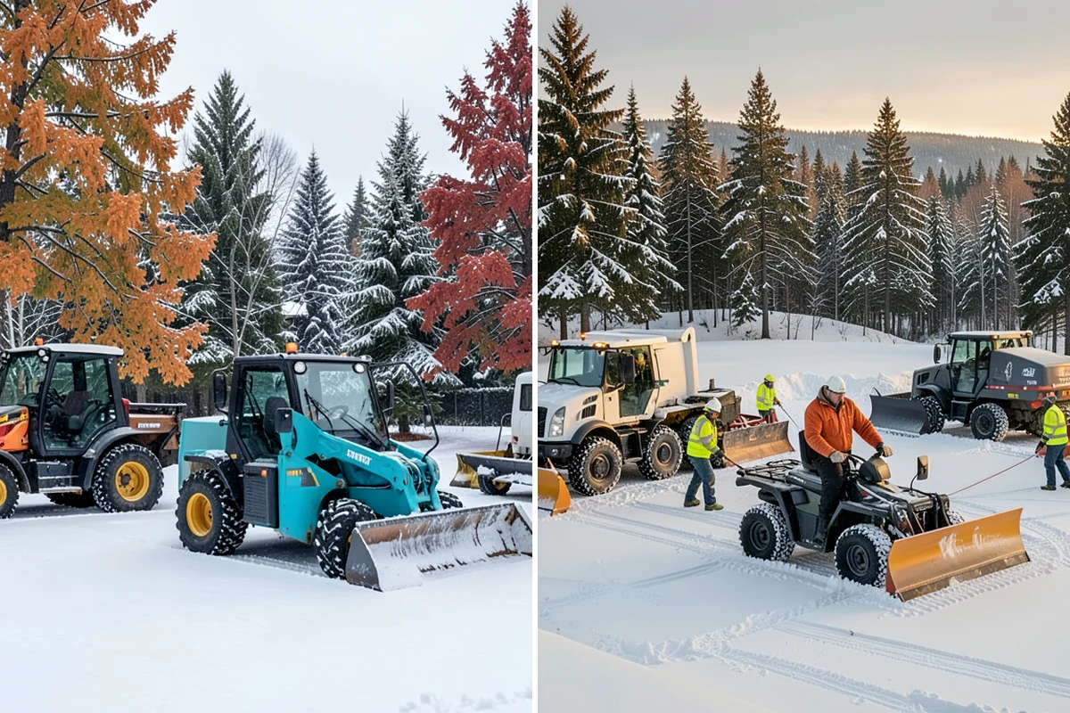 Grocery Store Parking Lot Snow Removal in Maple Valley, King County, WA - Map cart corrals, crosswalks, and loading areas with the store