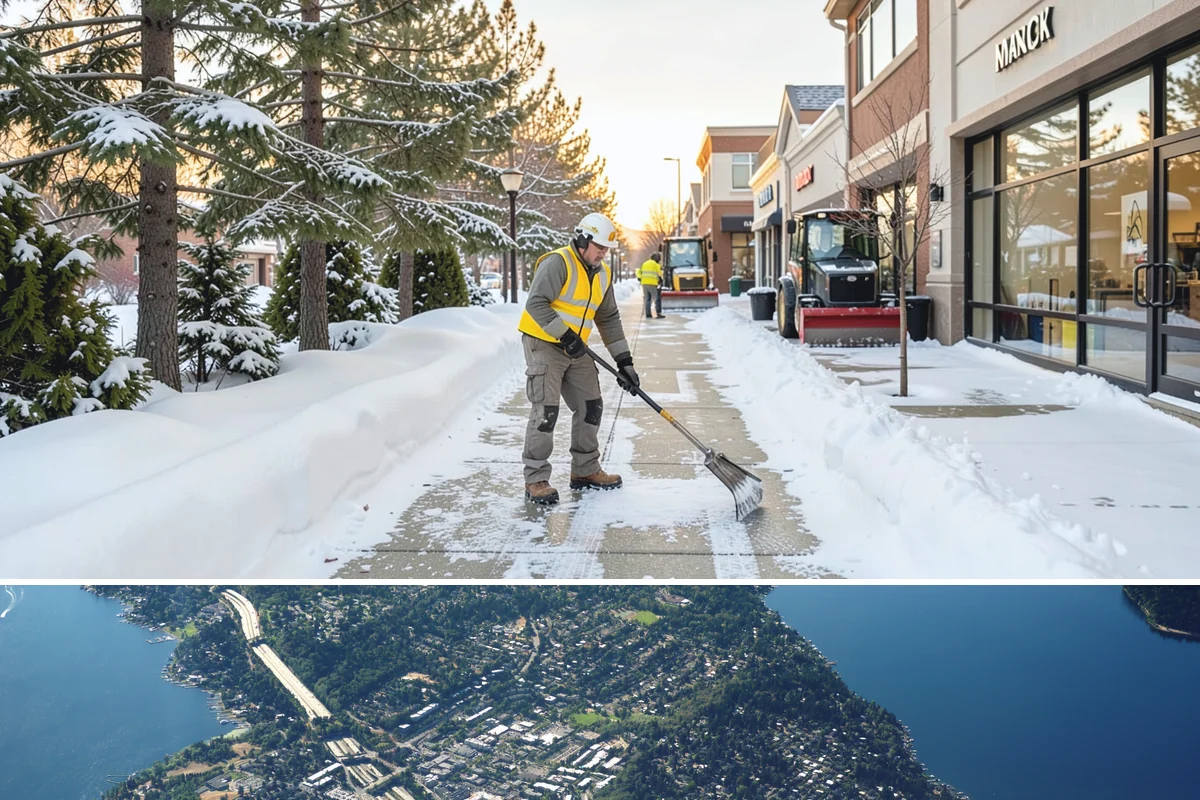 Grocery Store Parking Lot Snow Removal in Mercer Island, King County, WA - Grocery store lots in Western Washington see the most winter demand from late November through February, spiking before every...