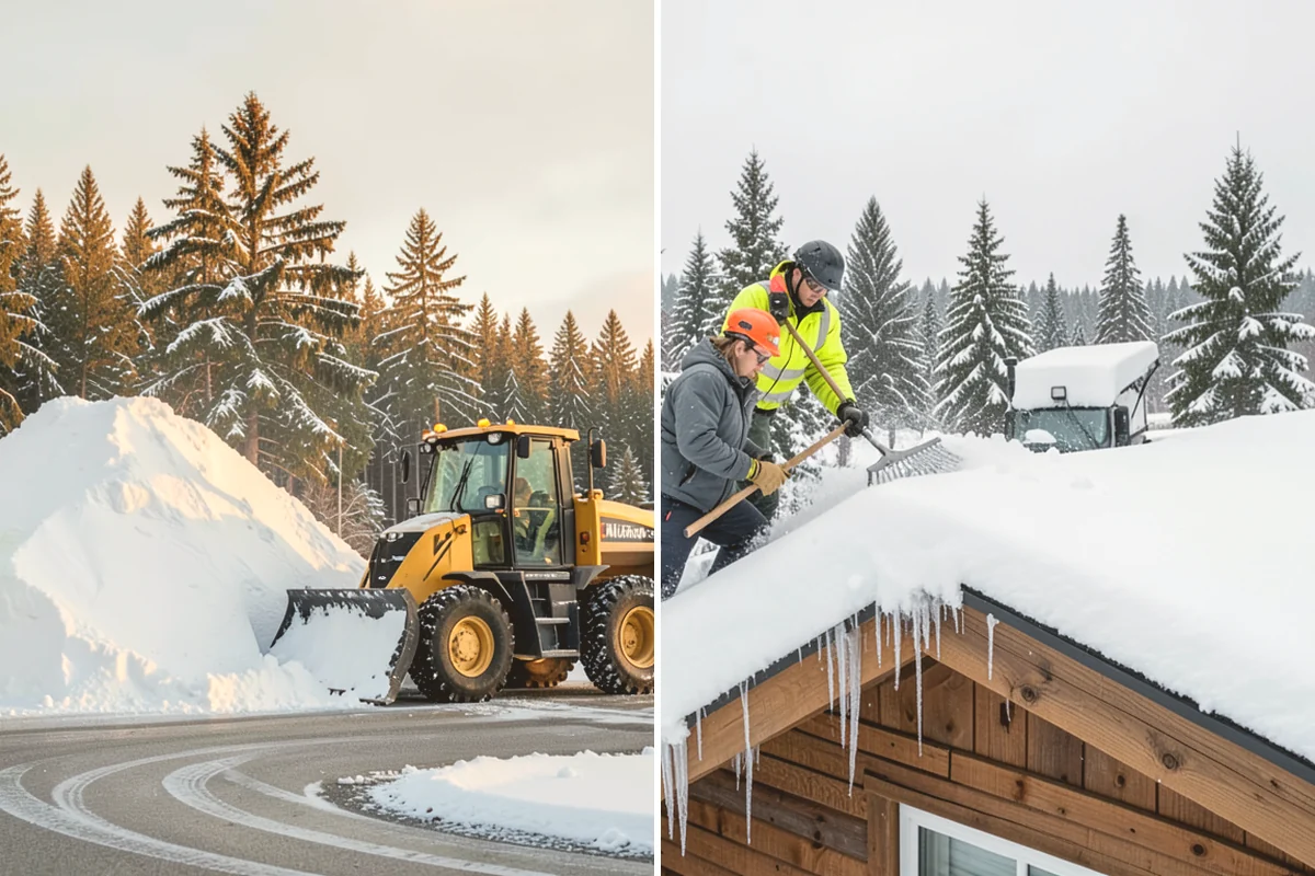 Grocery Store Parking Lot Snow Removal in Sammamish, King County, WA - Map cart corrals, crosswalks, and loading areas with the store