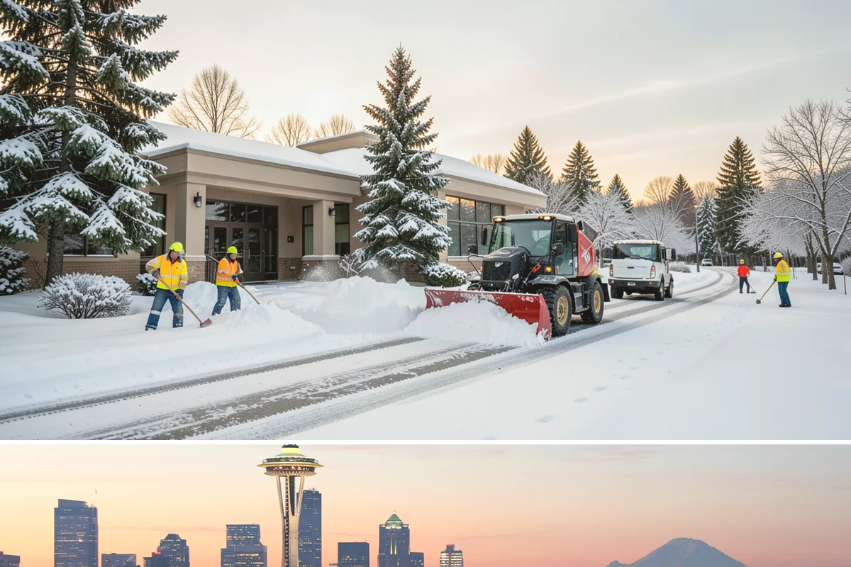 Grocery Store Parking Lot Snow Removal in Seattle, King County, WA - Grocery store lots in Western Washington see the most winter demand from late November through February, spiking before every...
