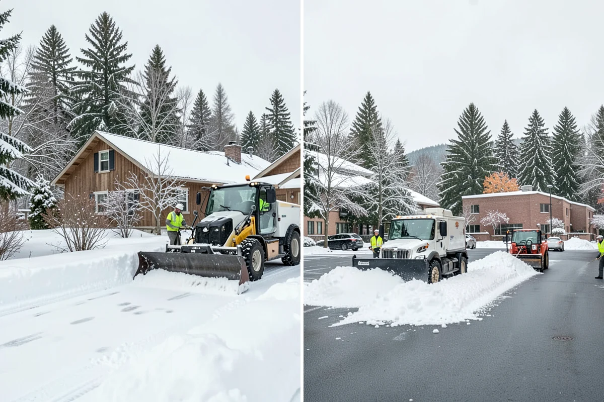 Grocery Store Parking Lot Snow Removal in Sedro-Woolley, Skagit County, WA - Map cart corrals, crosswalks, and loading areas with the store