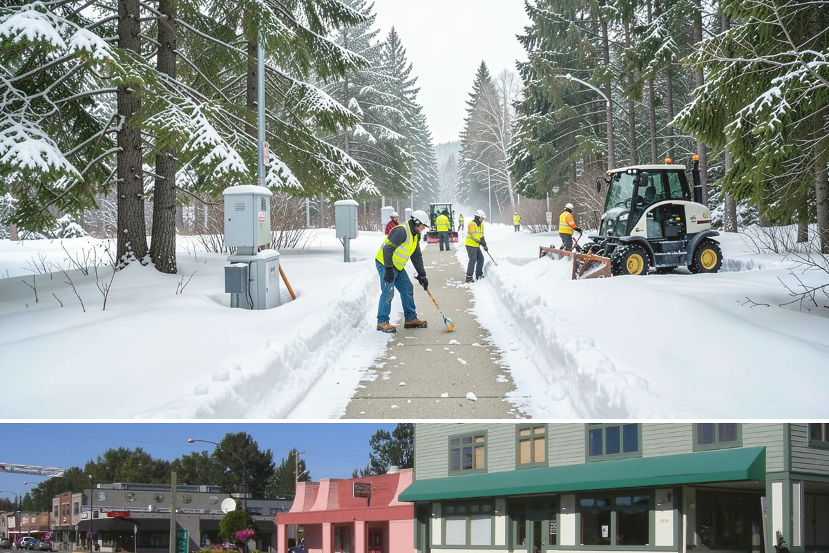 Grocery Store Parking Lot Snow Removal in Snoqualmie, King County, WA - Grocery store lots in Western Washington see the most winter demand from late November through February, spiking before every...