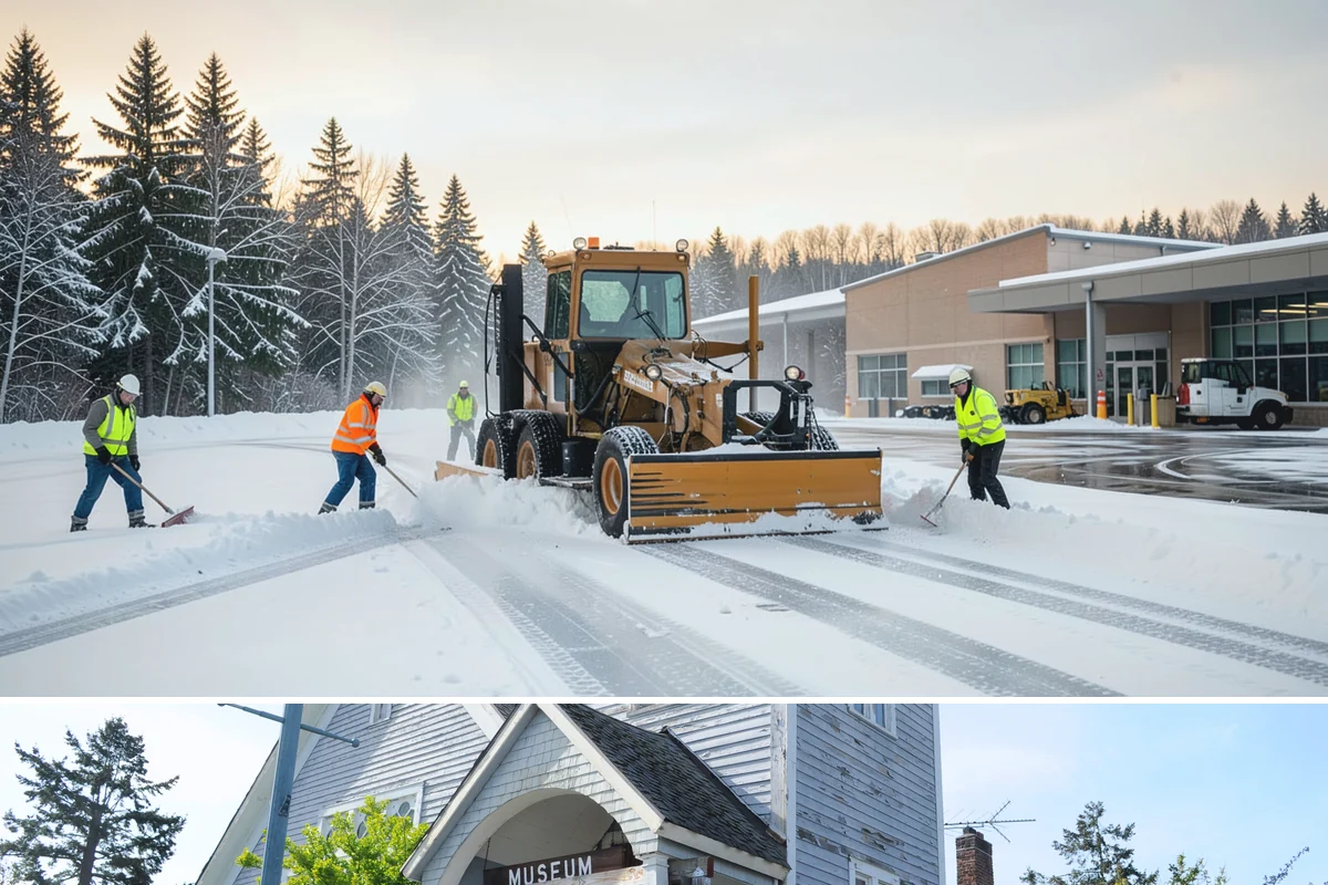Grocery Store Parking Lot Snow Removal in Steilacoom, Pierce County, WA - Grocery store lots in Western Washington see the most winter demand from late November through February, spiking before every...