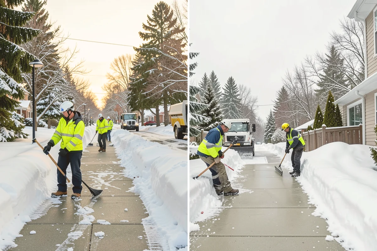 Grocery Store Sidewalk Clearing in Algona, King County, WA - Clear the entrance vestibule and cart lanes before opening