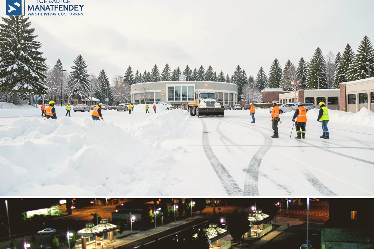 Grocery Store Sidewalk Clearing in Auburn, King County, WA - Grocery demand is highest from late November through February, when heavy daily traffic packs doorway snow into ice between...
