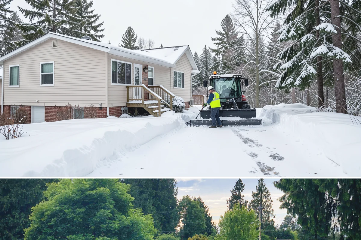 Grocery Store Sidewalk Clearing in Bonney Lake, Pierce County, WA - Grocery demand is highest from late November through February, when heavy daily traffic packs doorway snow into ice between...