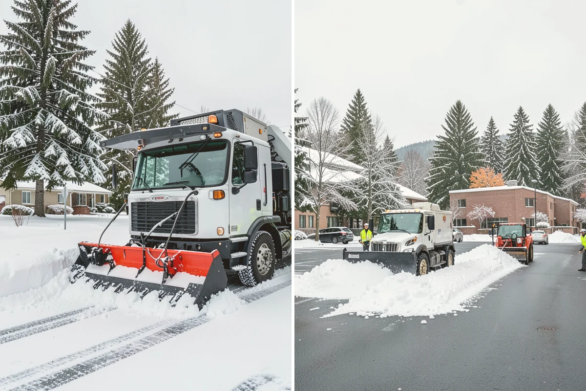 Grocery Store Sidewalk Clearing in Bothell, King County, WA - Clear the entrance vestibule and cart lanes before opening