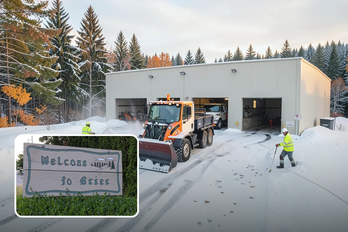 Grocery Store Sidewalk Clearing in Brier, Snohomish County, WA - Vestibule and cart lanes cleared for heavy shopper volume