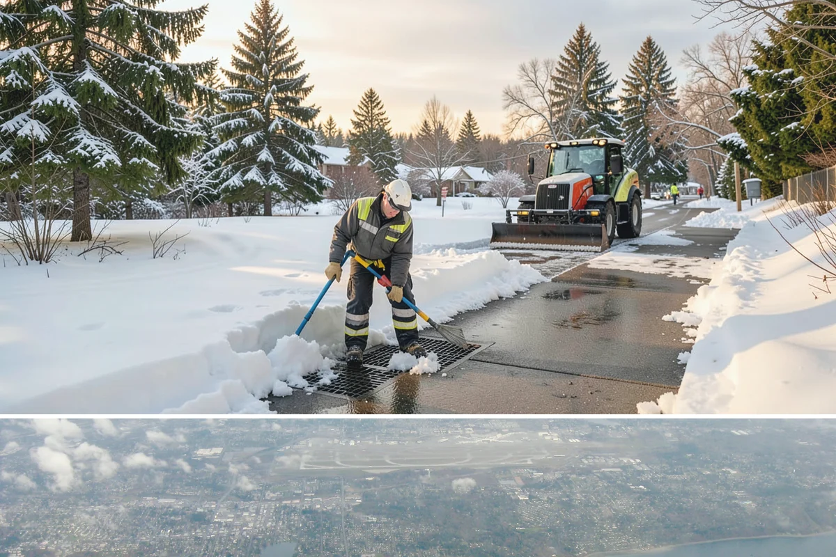Grocery Store Sidewalk Clearing in Burien, King County, WA - Grocery demand is highest from late November through February, when heavy daily traffic packs doorway snow into ice between...