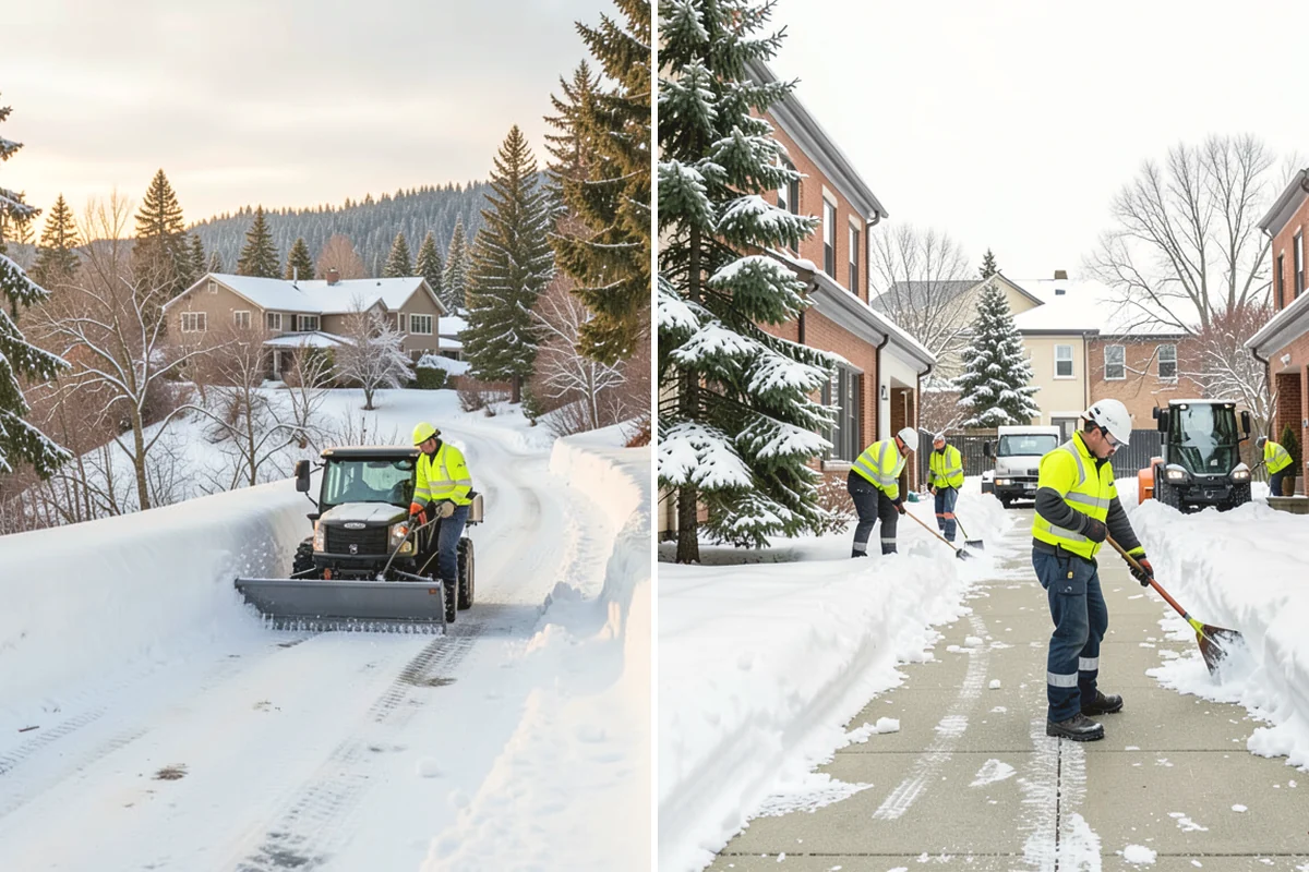 Grocery Store Sidewalk Clearing in Burlington, Skagit County, WA - Clear the entrance vestibule and cart lanes before opening