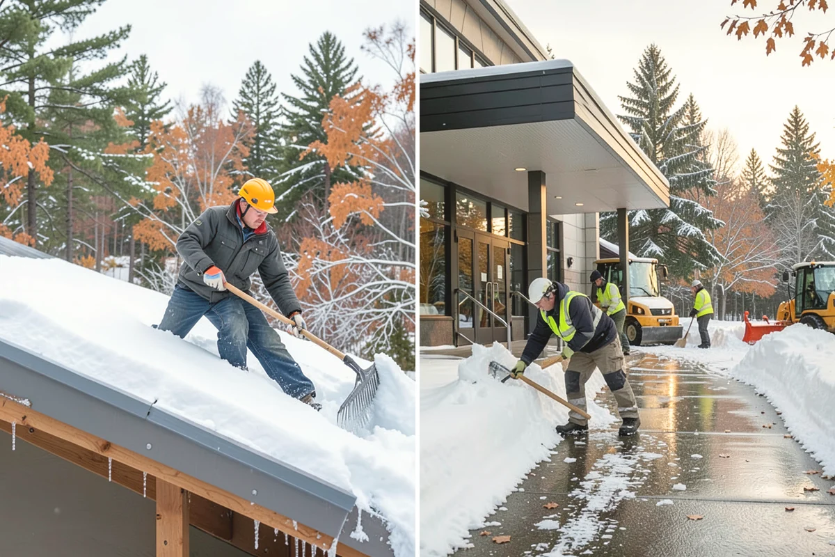 Grocery Store Sidewalk Clearing in Carnation, King County, WA - Clear the entrance vestibule and cart lanes before opening