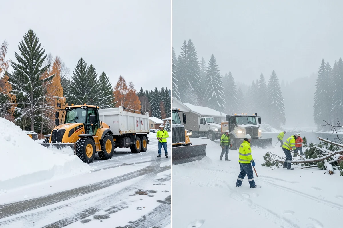 Grocery Store Sidewalk Clearing in Concrete, Skagit County, WA - Clear the entrance vestibule and cart lanes before opening