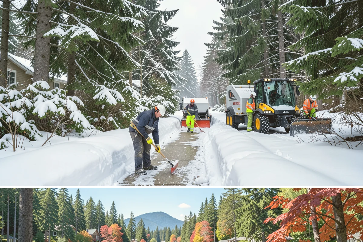 Grocery Store Sidewalk Clearing in Covington, King County, WA - Grocery demand is highest from late November through February, when heavy daily traffic packs doorway snow into ice between...