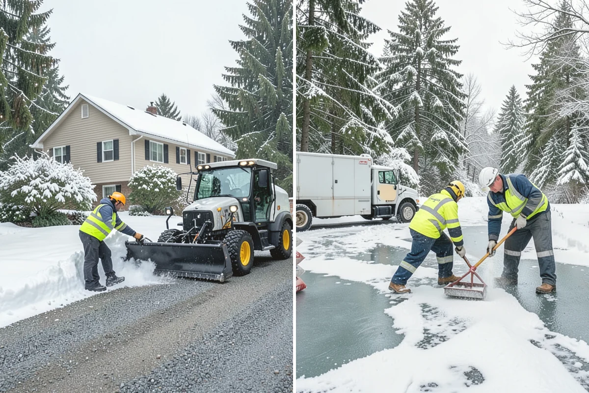 Grocery Store Sidewalk Clearing in Duvall, King County, WA - Clear the entrance vestibule and cart lanes before opening