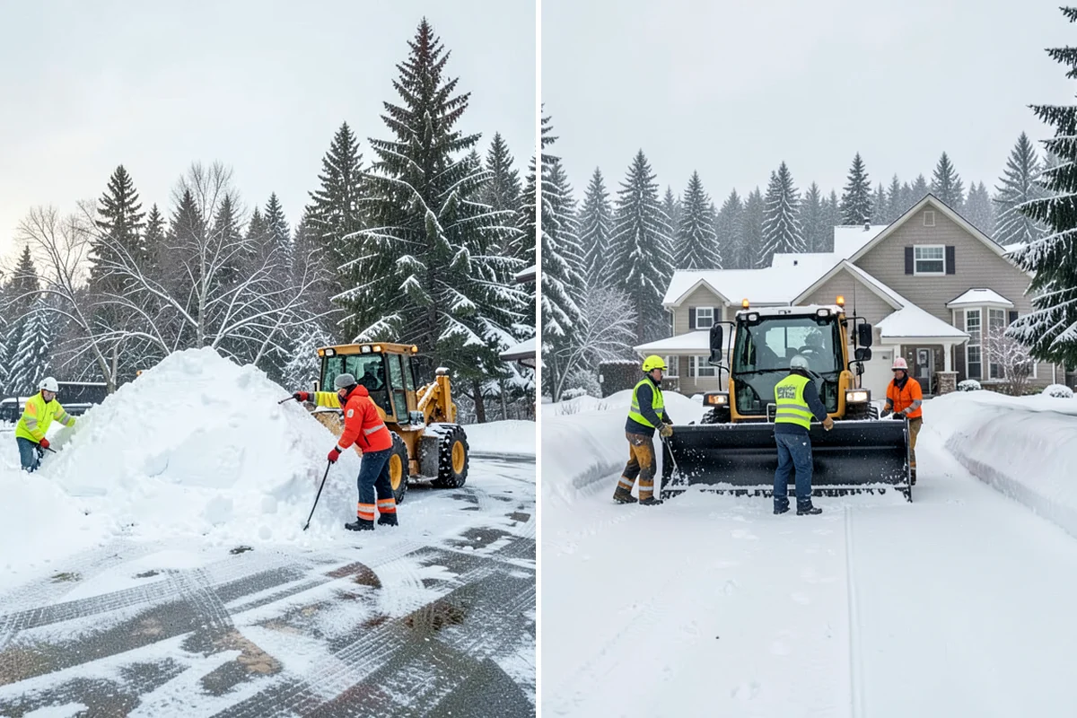 Grocery Store Sidewalk Clearing in Enumclaw, King County, WA - Clear the entrance vestibule and cart lanes before opening