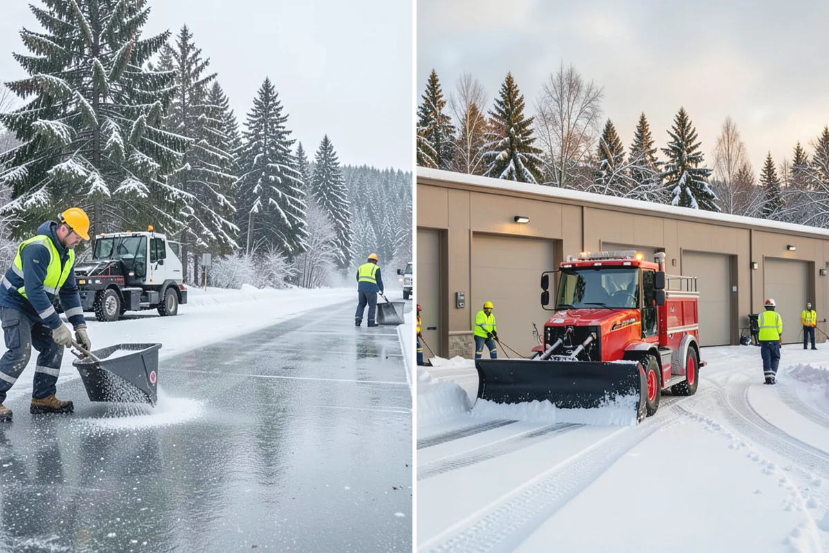 Grocery Store Sidewalk Clearing in Gold Bar, Snohomish County, WA - Clear the entrance vestibule and cart lanes before opening