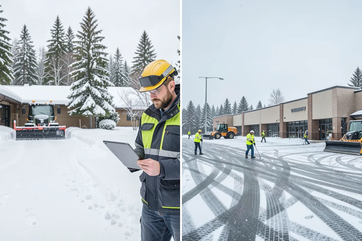 Grocery Store Sidewalk Clearing in Hamilton, Skagit County, WA - Clear the entrance vestibule and cart lanes before opening