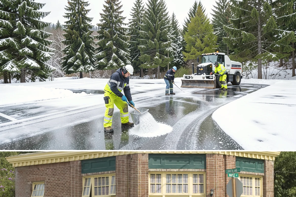 Grocery Store Sidewalk Clearing in Hamilton, Skagit County, WA - Grocery demand is highest from late November through February, when heavy daily traffic packs doorway snow into ice between...