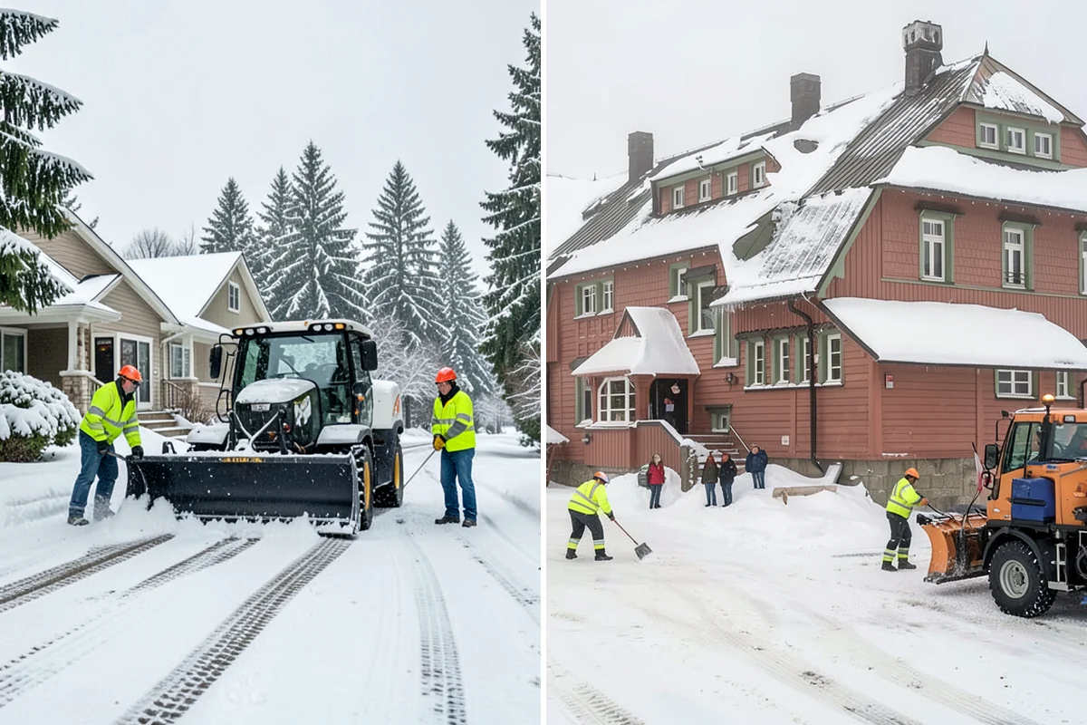 Grocery Store Sidewalk Clearing in Hunts Point, King County, WA - Clear the entrance vestibule and cart lanes before opening