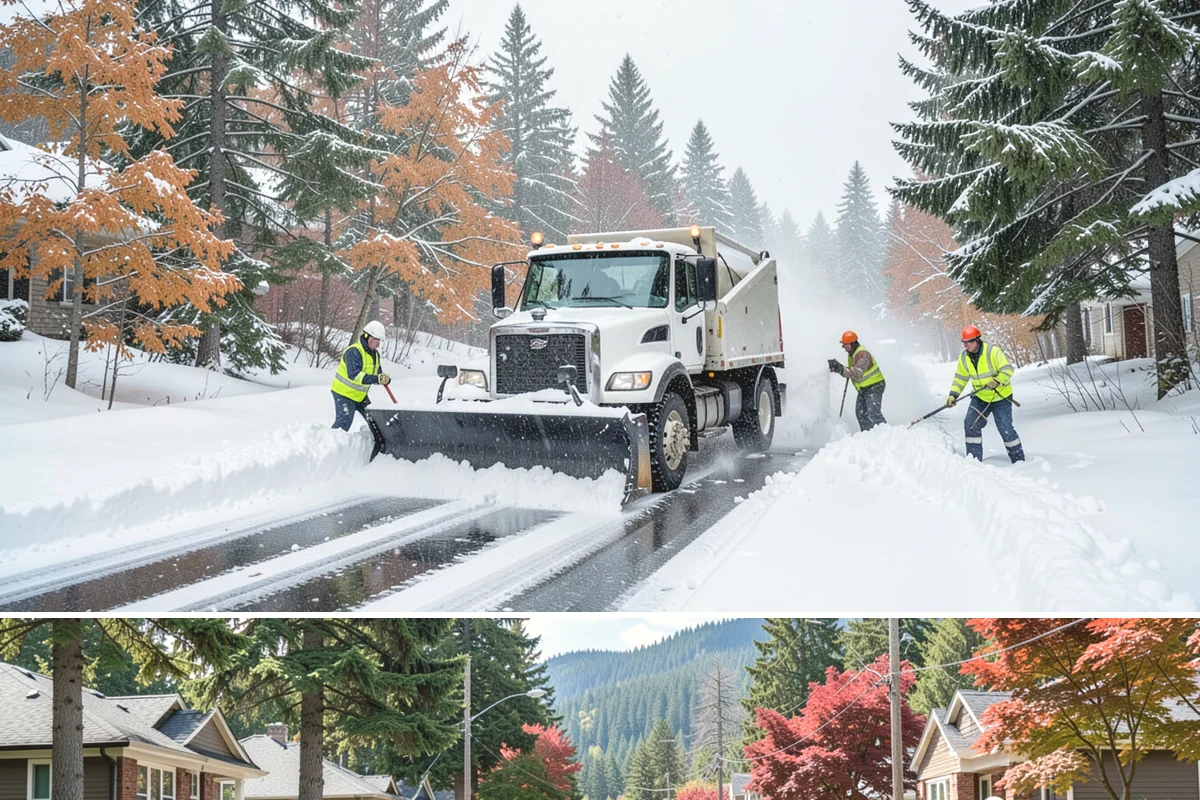 Grocery Store Sidewalk Clearing in Hunts Point, King County, WA - Grocery demand is highest from late November through February, when heavy daily traffic packs doorway snow into ice between...
