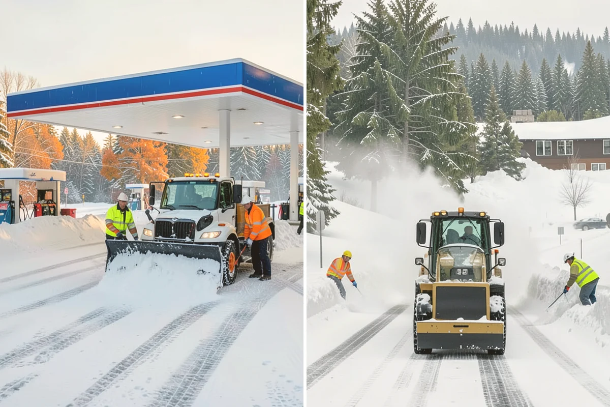 Grocery Store Sidewalk Clearing in Index, Snohomish County, WA - Clear the entrance vestibule and cart lanes before opening