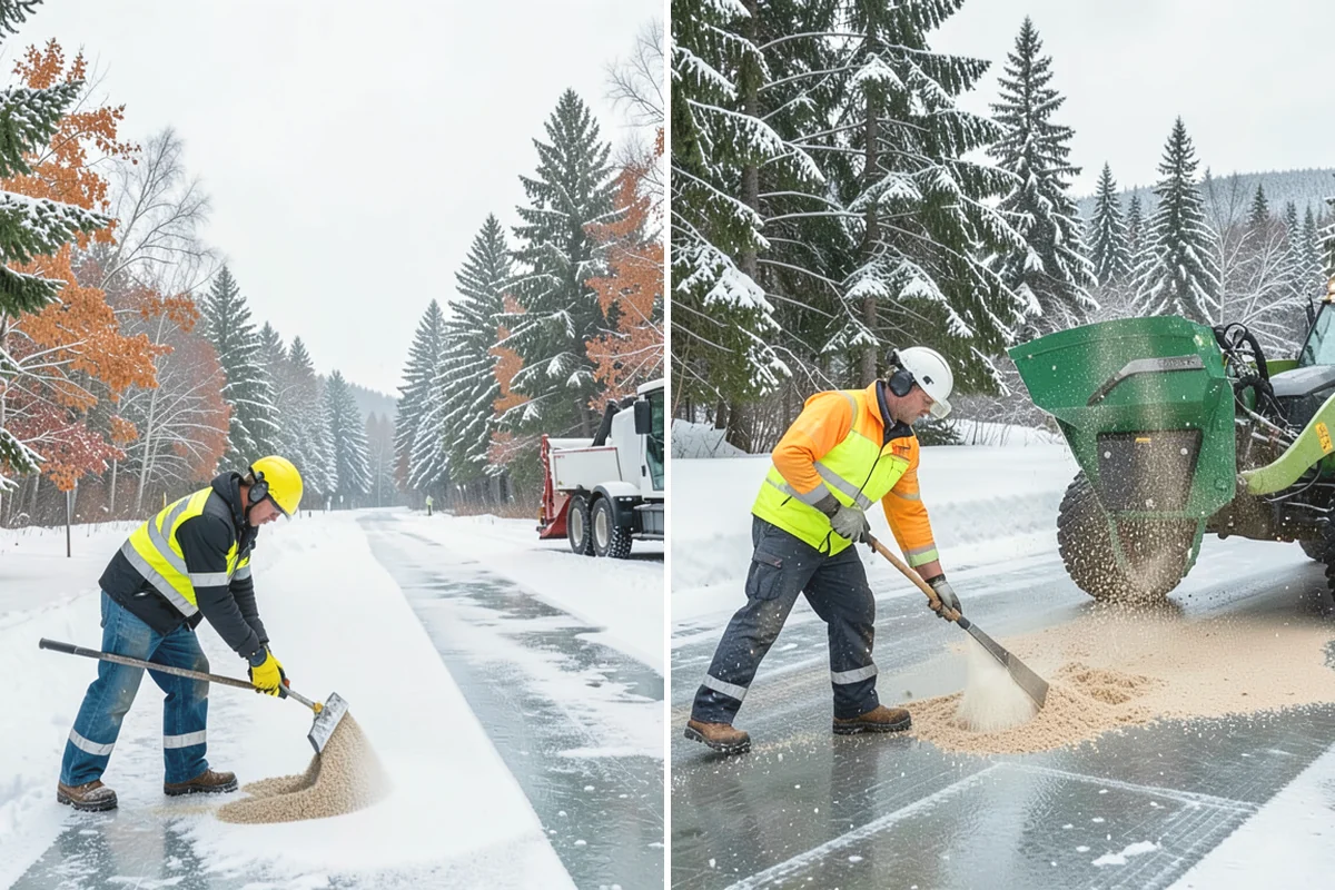 Grocery Store Sidewalk Clearing in Issaquah, King County, WA - Clear the entrance vestibule and cart lanes before opening