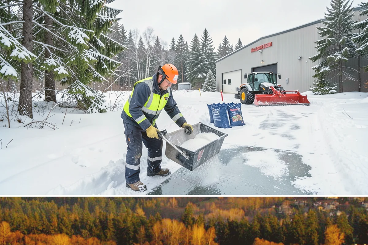 Grocery Store Sidewalk Clearing in Kenmore, King County, WA - Grocery demand is highest from late November through February, when heavy daily traffic packs doorway snow into ice between...