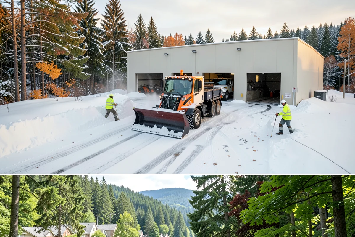 Grocery Store Sidewalk Clearing in Lake Forest Park, King County, WA - Grocery demand is highest from late November through February, when heavy daily traffic packs doorway snow into ice between...