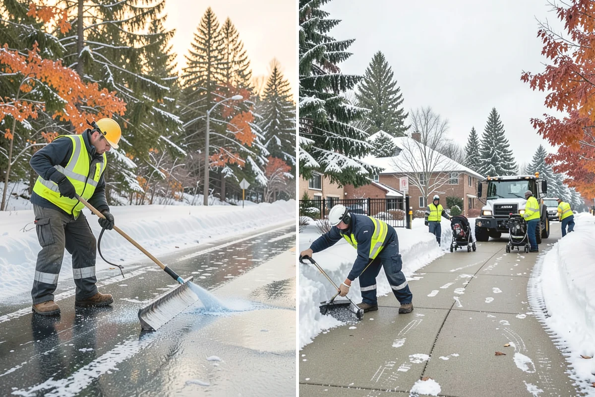 Grocery Store Sidewalk Clearing in Lake Stevens, Snohomish County, WA - Clear the entrance vestibule and cart lanes before opening