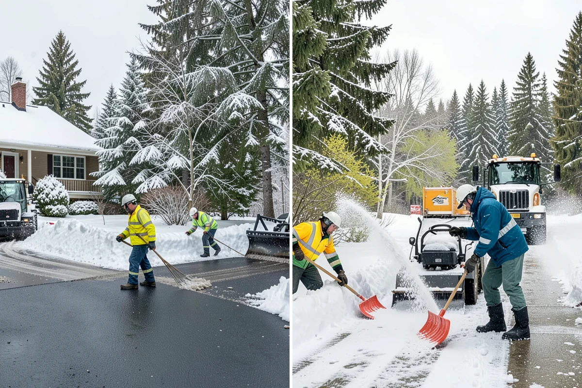 Grocery Store Sidewalk Clearing in Lakewood, Pierce County, WA - Clear the entrance vestibule and cart lanes before opening