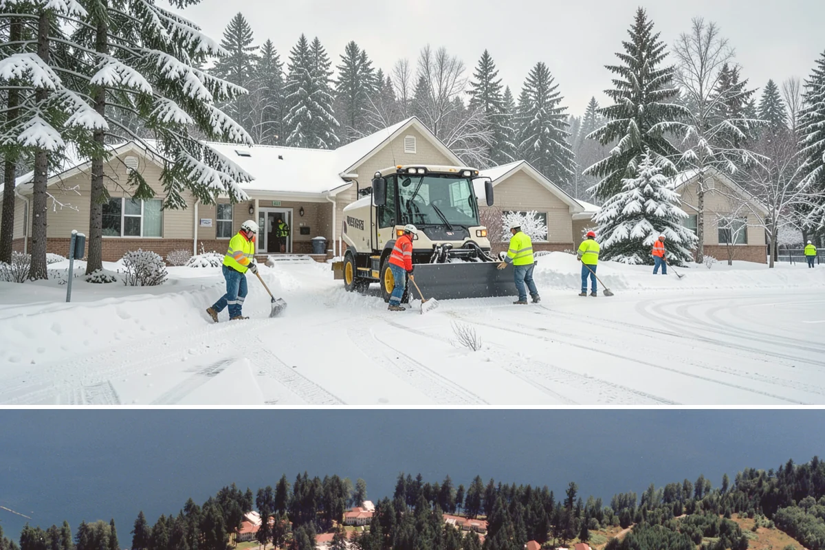 Grocery Store Sidewalk Clearing in Lakewood, Pierce County, WA - Grocery demand is highest from late November through February, when heavy daily traffic packs doorway snow into ice between...