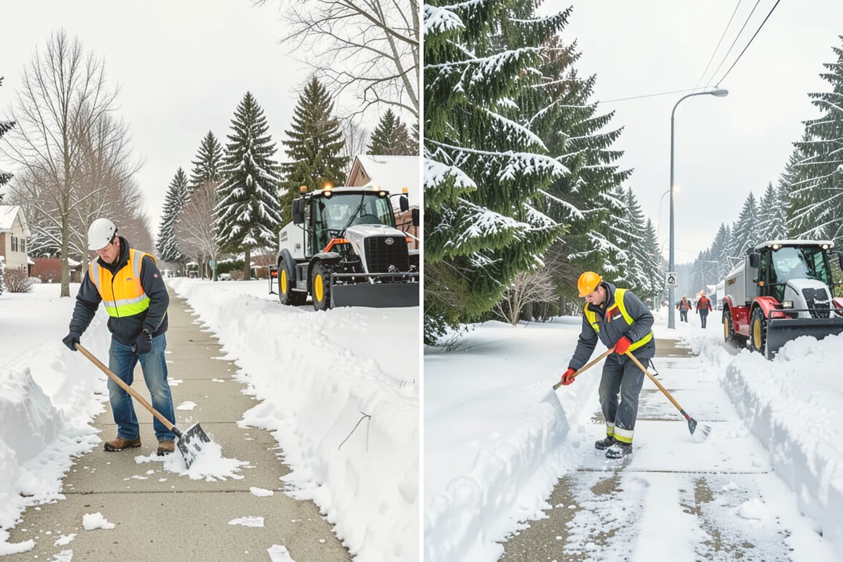 Grocery Store Sidewalk Clearing in Langley, Island County, WA - Clear the entrance vestibule and cart lanes before opening