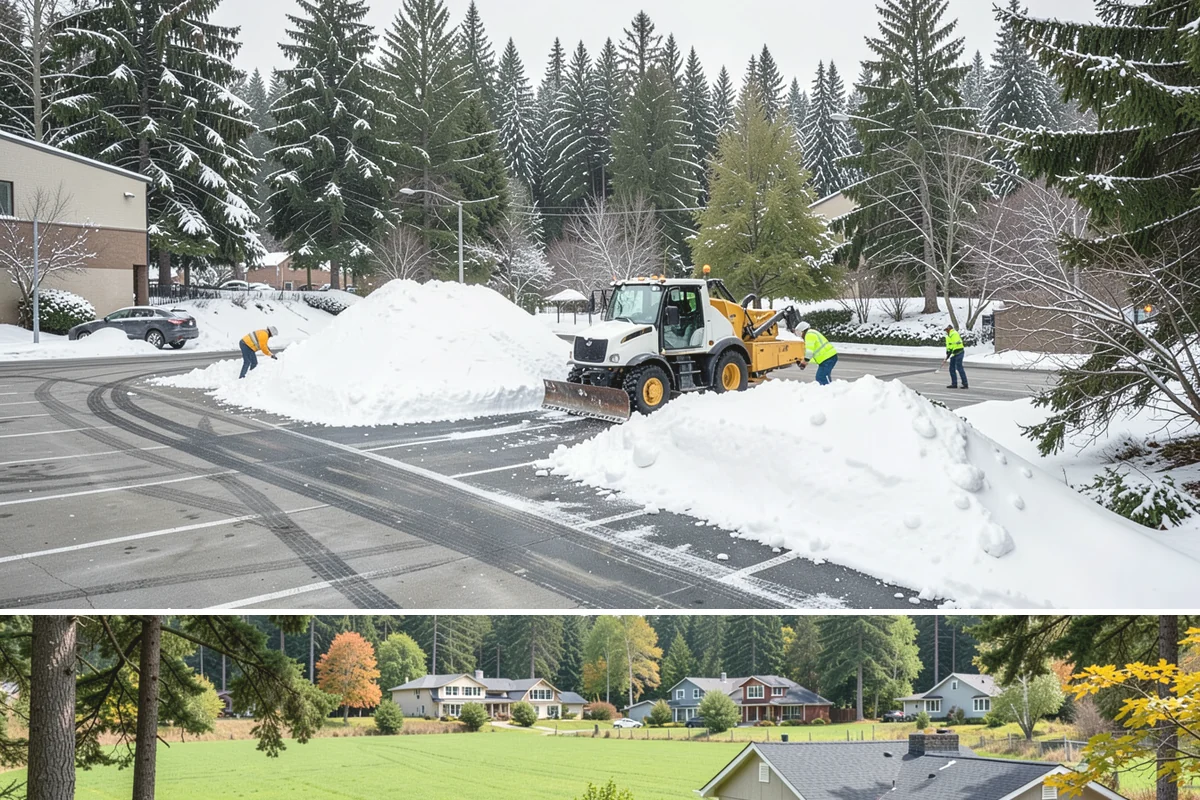 Grocery Store Sidewalk Clearing in Lyman, Skagit County, WA - Grocery demand is highest from late November through February, when heavy daily traffic packs doorway snow into ice between...