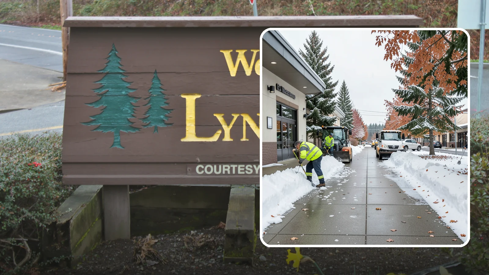 Grocery Store Sidewalk Clearing in Lynnwood, Snohomish County, WA - High-volume entrance sidewalk clearing for Western Washington grocery stores, keeping vestibules and cart lanes safe for shoppers...