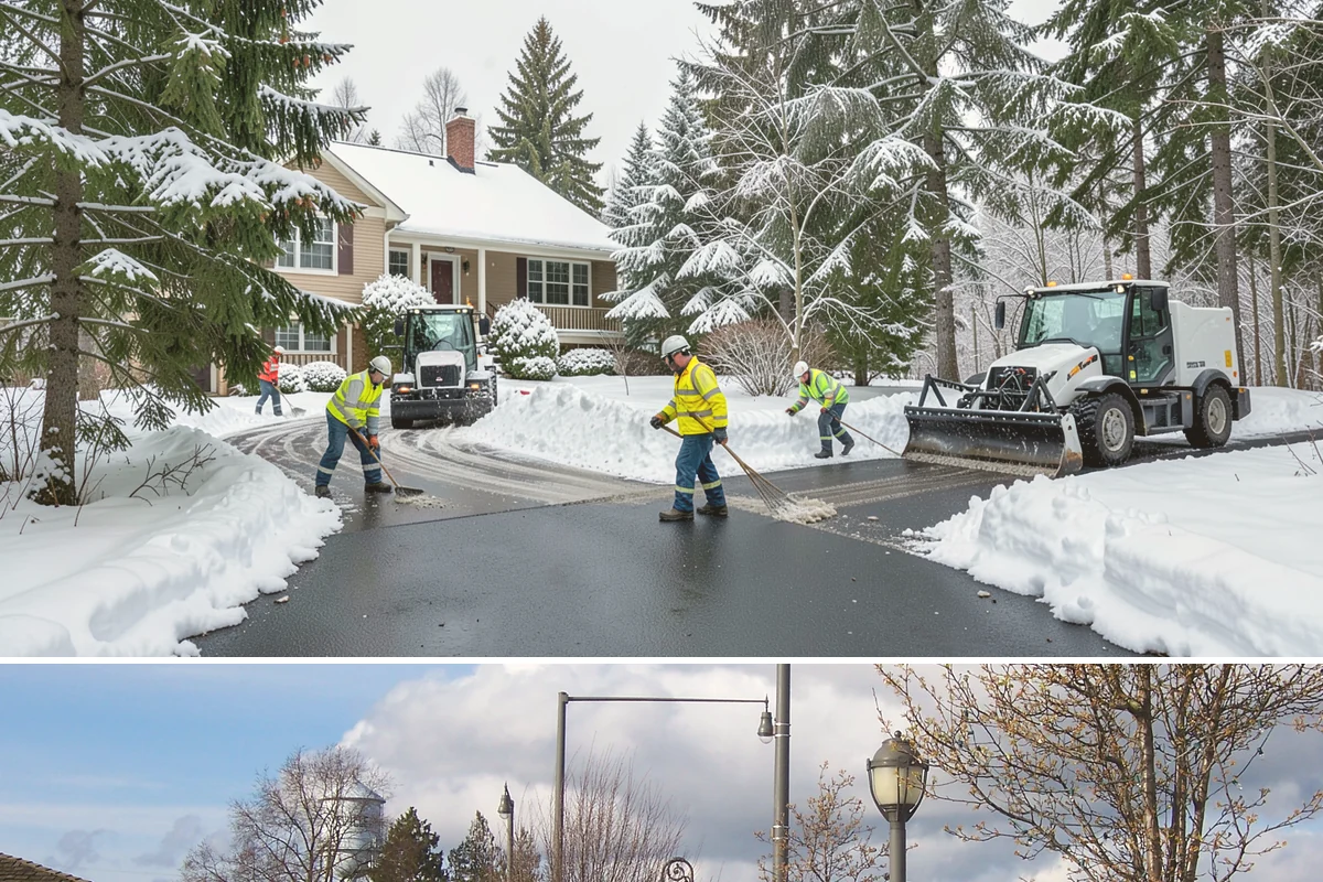 Grocery Store Sidewalk Clearing in Marysville, Snohomish County, WA - Grocery demand is highest from late November through February, when heavy daily traffic packs doorway snow into ice between...