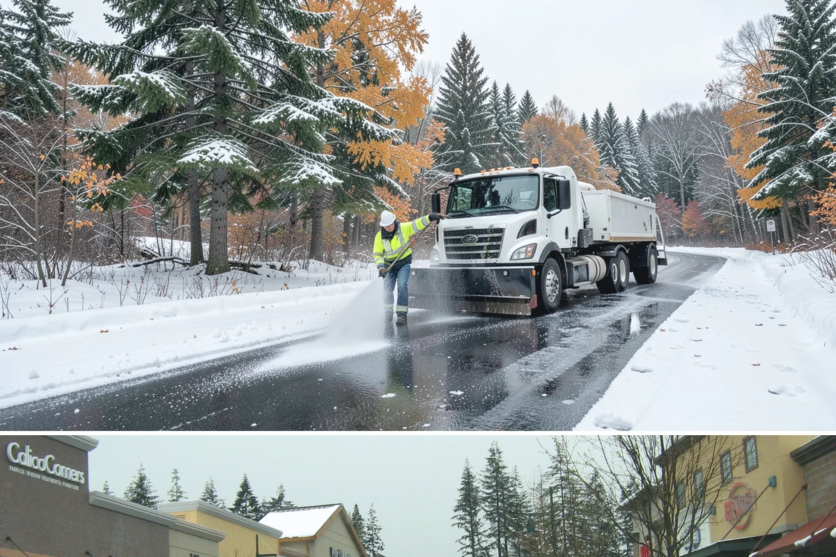 Grocery Store Sidewalk Clearing in Mill Creek, Snohomish County, WA - Grocery demand is highest from late November through February, when heavy daily traffic packs doorway snow into ice between...