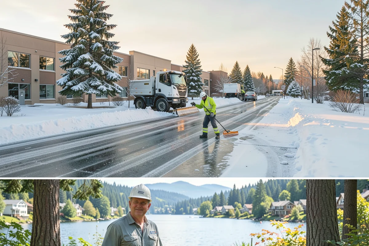 Grocery Store Sidewalk Clearing in Milton, King County, WA - Grocery demand is highest from late November through February, when heavy daily traffic packs doorway snow into ice between...