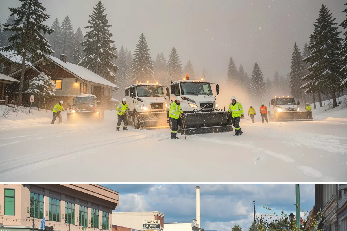 Grocery Store Sidewalk Clearing in Monroe, Snohomish County, WA - Grocery demand is highest from late November through February, when heavy daily traffic packs doorway snow into ice between...