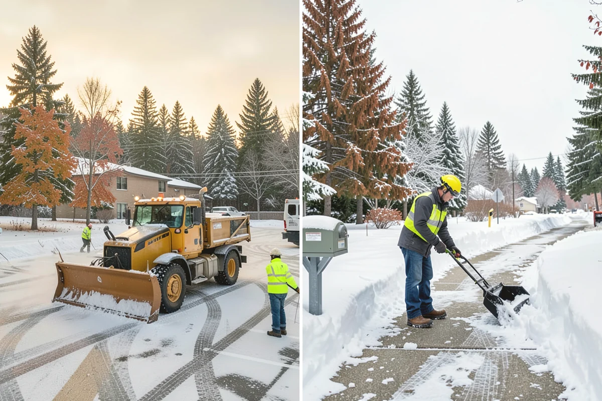 Grocery Store Sidewalk Clearing in Mountlake Terrace, Snohomish County, WA - Clear the entrance vestibule and cart lanes before opening