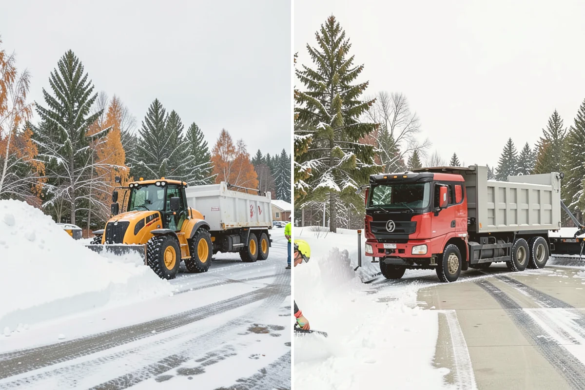 Grocery Store Sidewalk Clearing in Orting, Pierce County, WA - Clear the entrance vestibule and cart lanes before opening