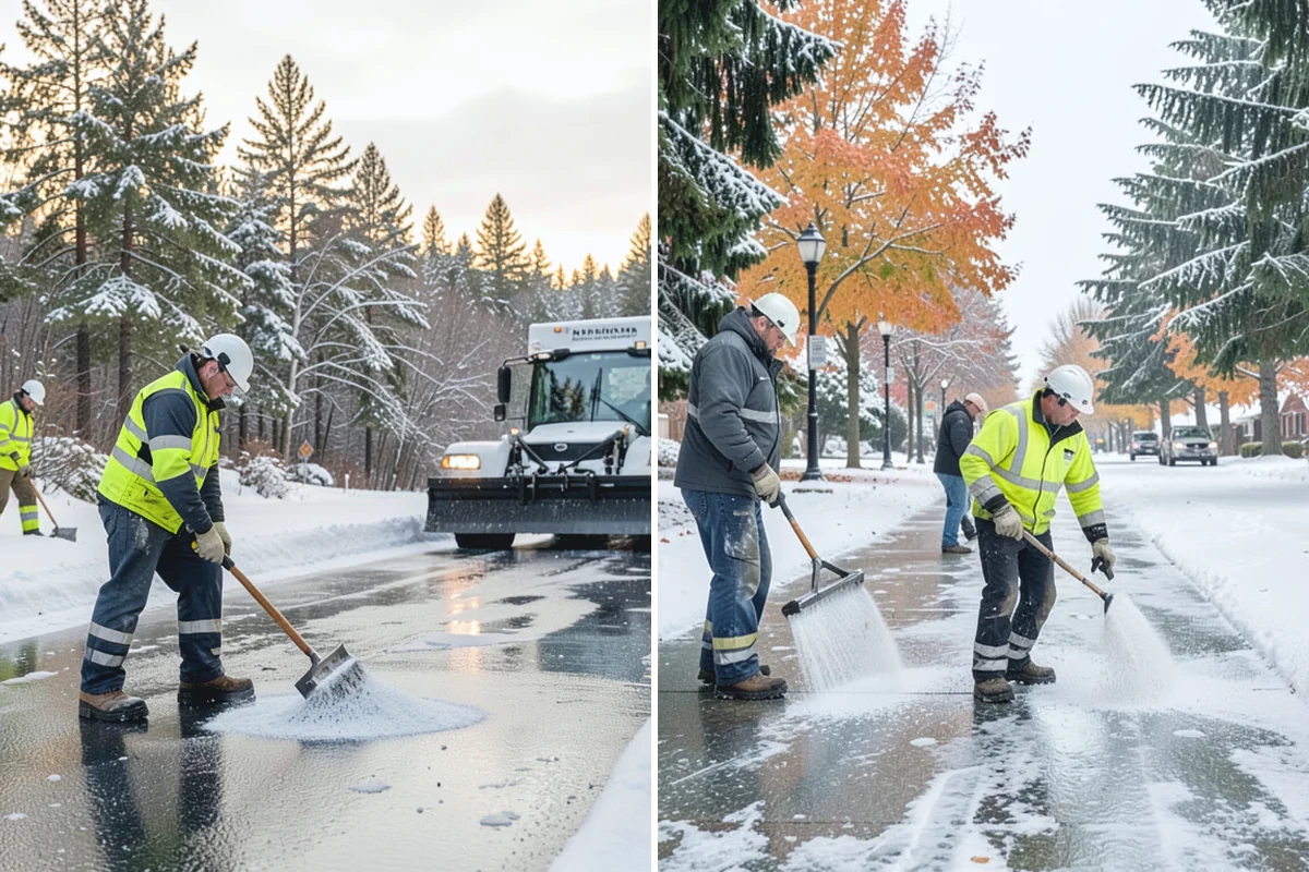 Grocery Store Sidewalk Clearing in Renton, King County, WA - Clear the entrance vestibule and cart lanes before opening
