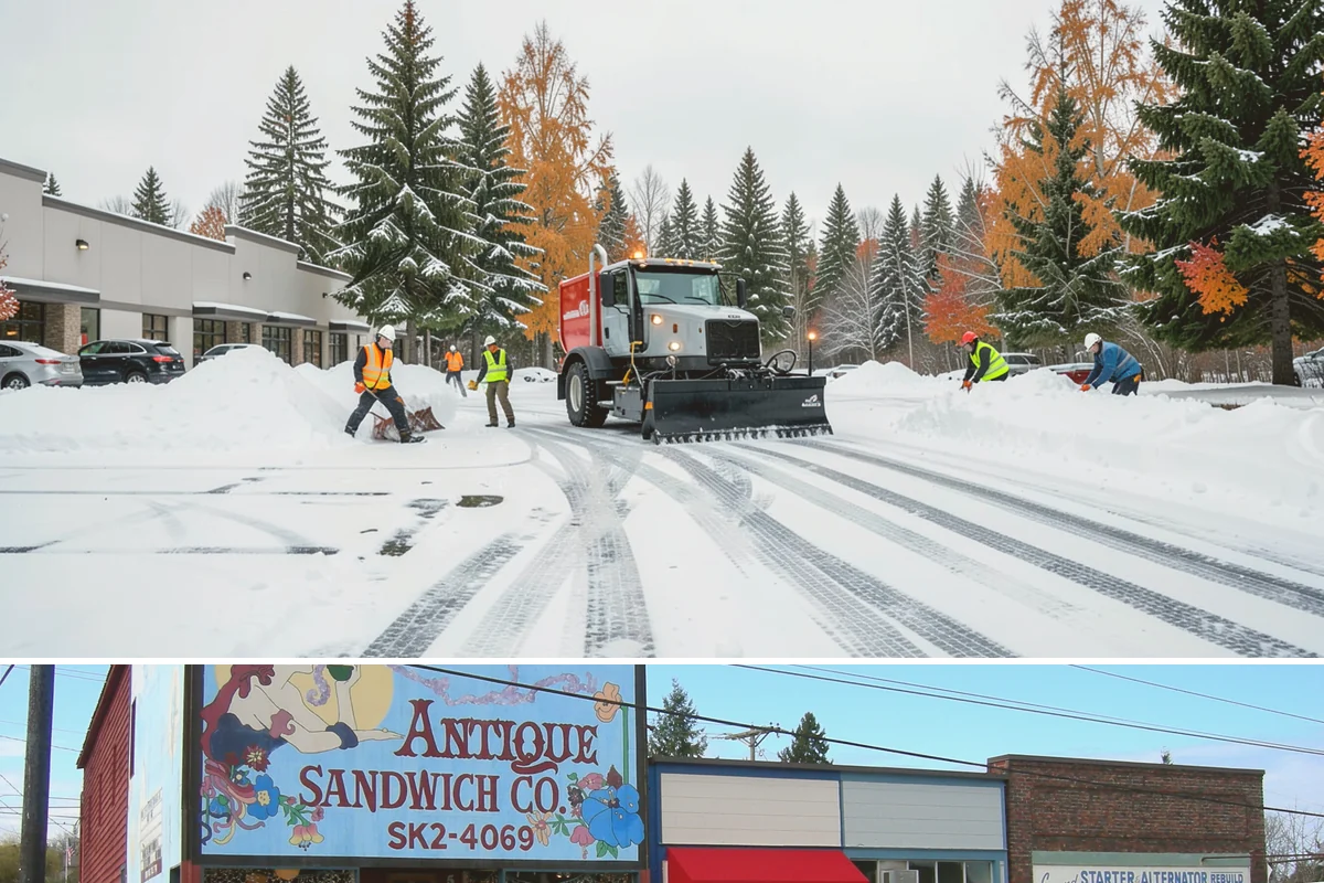 Grocery Store Sidewalk Clearing in Ruston, Pierce County, WA - Grocery demand is highest from late November through February, when heavy daily traffic packs doorway snow into ice between...