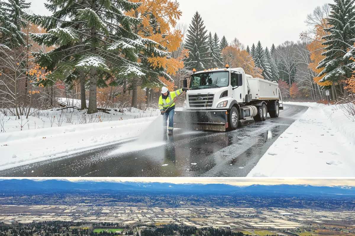 Grocery Store Sidewalk Clearing in SeaTac, King County, WA - Grocery demand is highest from late November through February, when heavy daily traffic packs doorway snow into ice between...