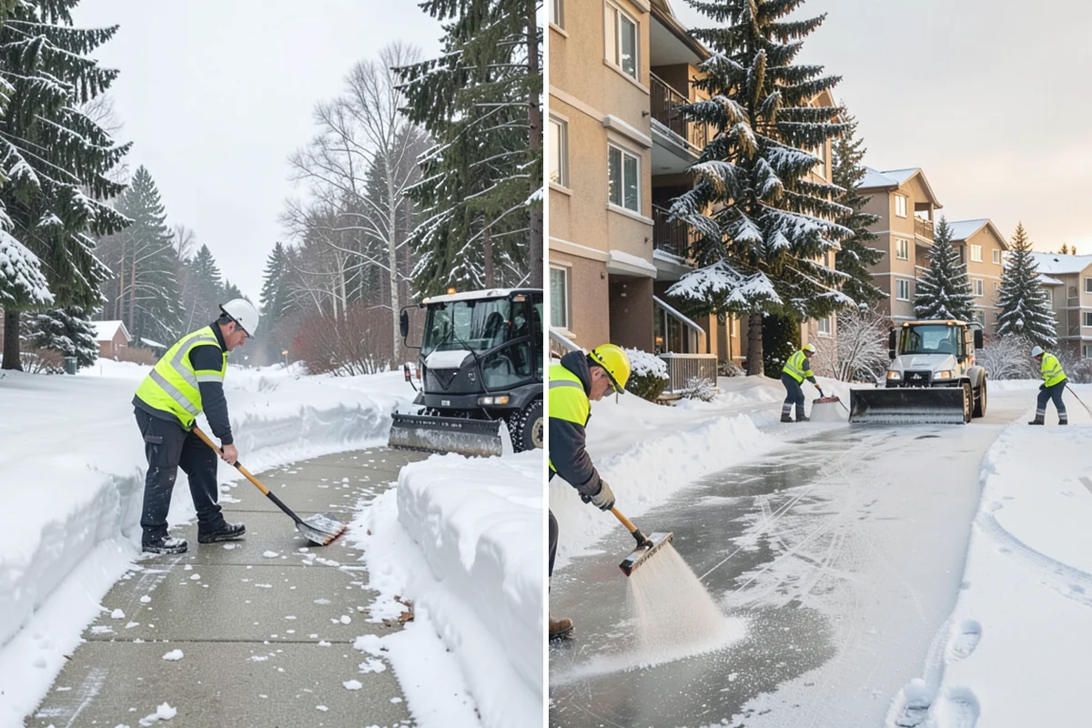 Grocery Store Sidewalk Clearing in Skykomish, King County, WA - Clear the entrance vestibule and cart lanes before opening