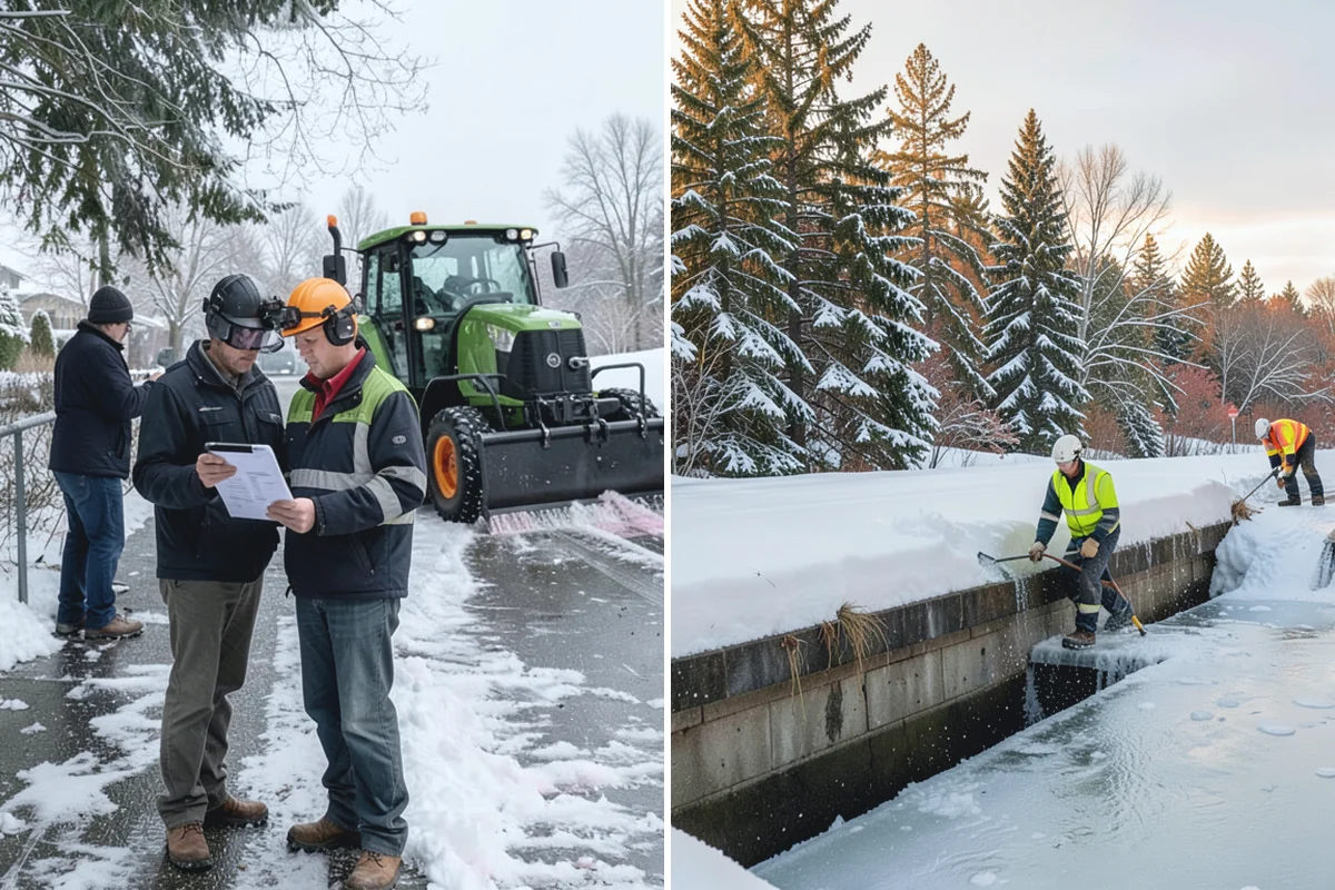 Grocery Store Sidewalk Clearing in South Prairie, Pierce County, WA - Clear the entrance vestibule and cart lanes before opening