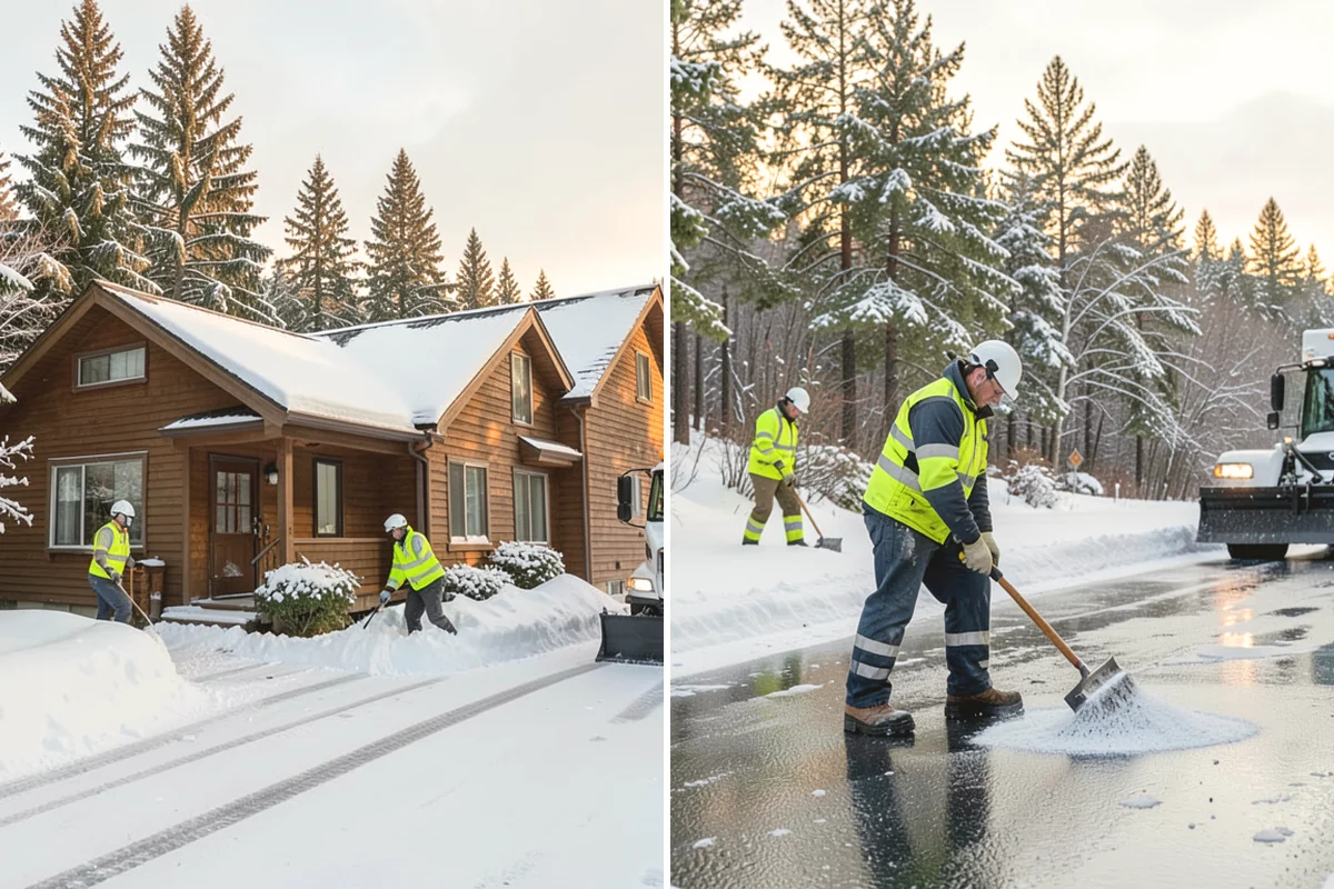 Grocery Store Sidewalk Clearing in University Place, Pierce County, WA - Clear the entrance vestibule and cart lanes before opening