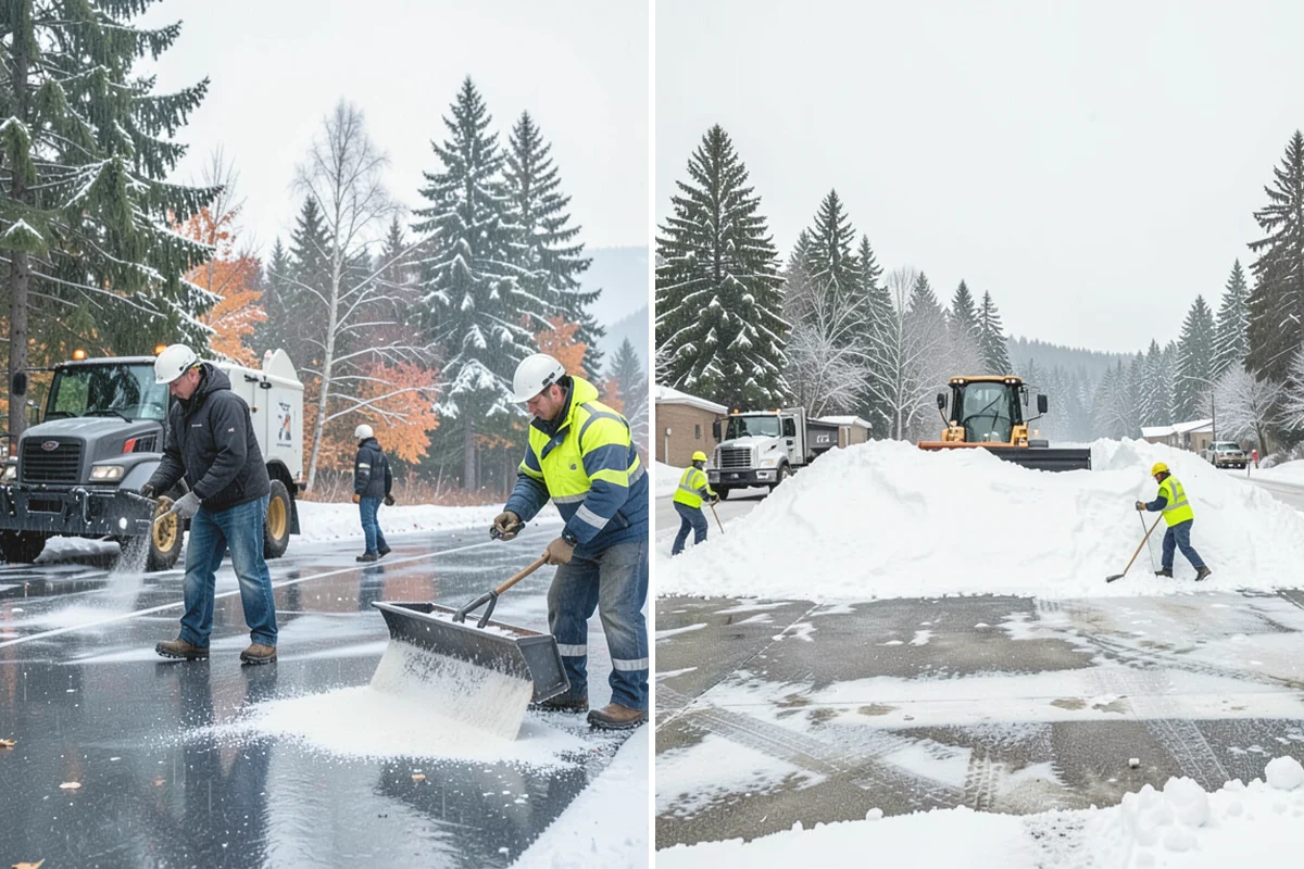 Grocery Store Snow Plowing in Anacortes, Skagit County, WA - Confirm store hours and receiving-dock schedule with management