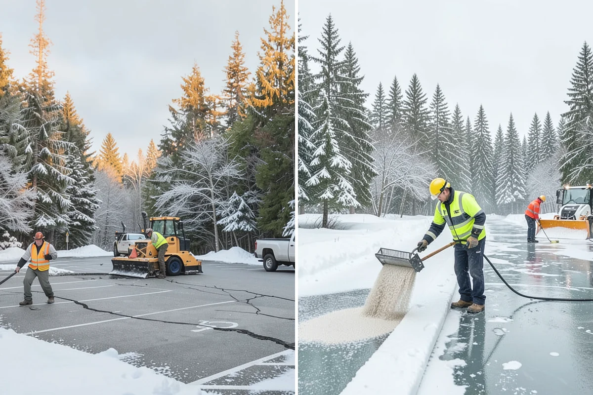 Grocery Store Snow Plowing in Auburn, King County, WA - Confirm store hours and receiving-dock schedule with management