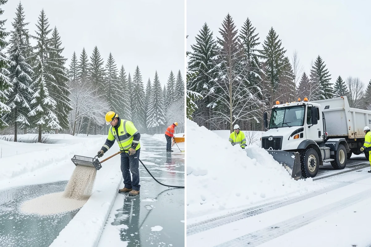 Grocery Store Snow Plowing in Bonney Lake, Pierce County, WA - Confirm store hours and receiving-dock schedule with management
